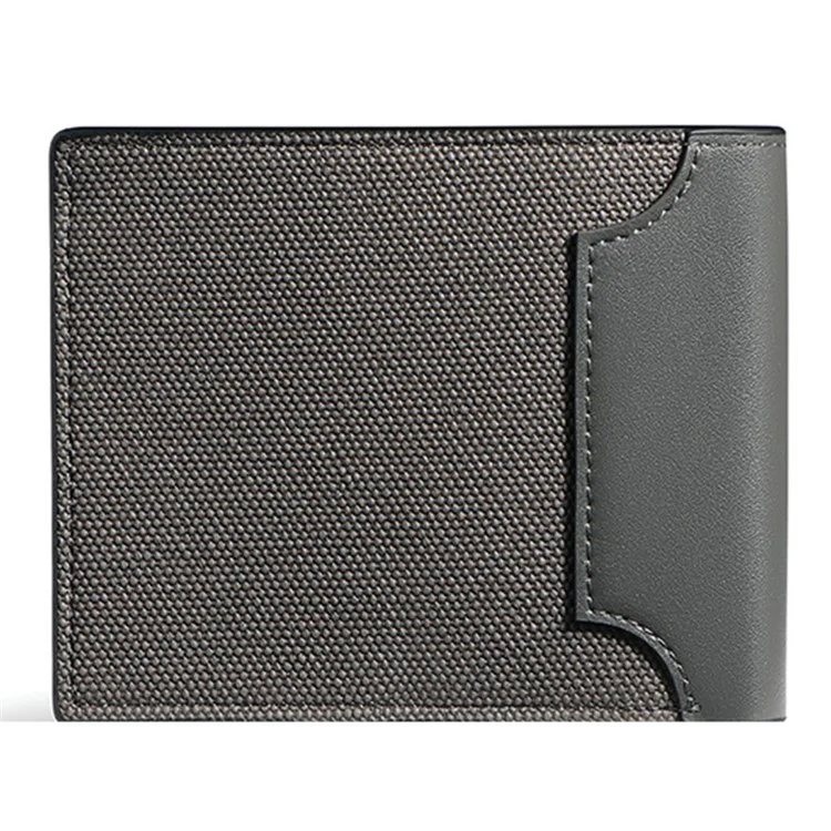 Portefeuille de Toile Anti-usées Salle de Block Blocking Sag March Coin Coin Conor Stocker Poupe Pour Voyage et Utilisation Quotidienne - Gris