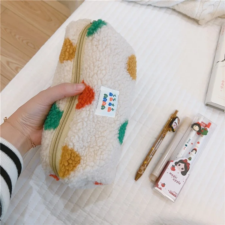 569 Cosmetic Travel Bag Makeup Toiletry Pouch Organizer Pen Earphone Storage Bag, Size L - Colorful Dot