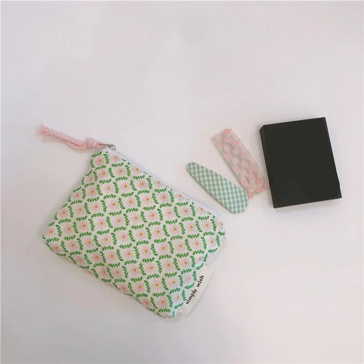 168 Portable Coin Purse Cash Money Organizer Pouch Wallet Card Holder Bag - Pink Flower