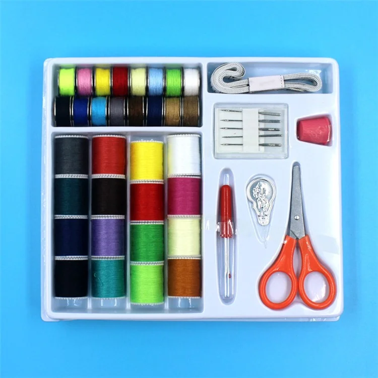 Kit de Fio de Agulha de Costura com 16 Cores, Conjunto de Suprimentos de Costura Manual para Adultos Iniciantes