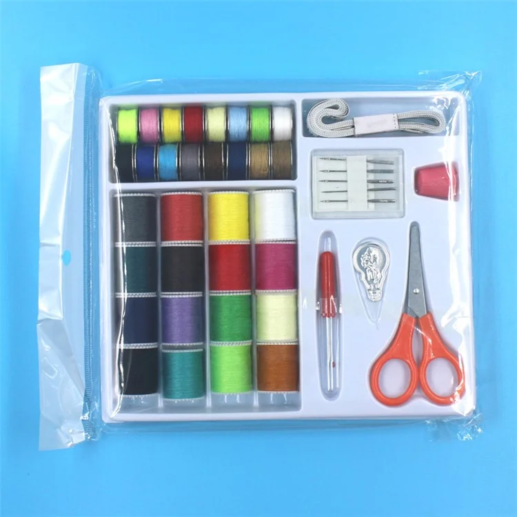 Kit de Fio de Agulha de Costura com 16 Cores, Conjunto de Suprimentos de Costura Manual para Adultos Iniciantes