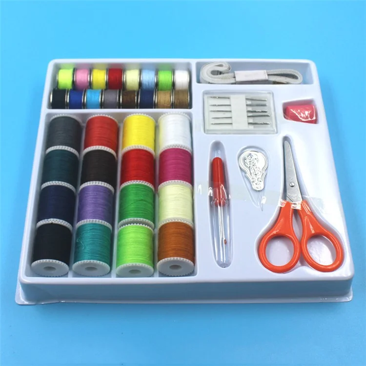Kit de Fio de Agulha de Costura com 16 Cores, Conjunto de Suprimentos de Costura Manual para Adultos Iniciantes