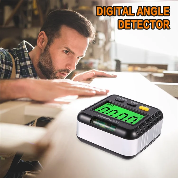 Nivel digital Angle Detector Angle Gauge con Bubble, Herramienta de medición de ángulo para carpintería, construcción