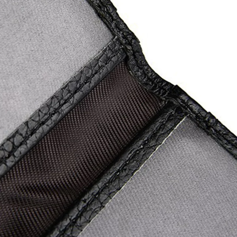 V6-J Slim Minimalist Card Case Cowhide Leather Passcase RFID Blocking Bifold Design Card Holder - Dark Coffee