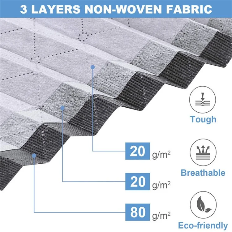 KZ-001001 3Pcs 100*50*15cm Foldable Under Bed Blankets Clothes Organizer Storage Bag Zippered Storage Bin with Transparent Window - Gris