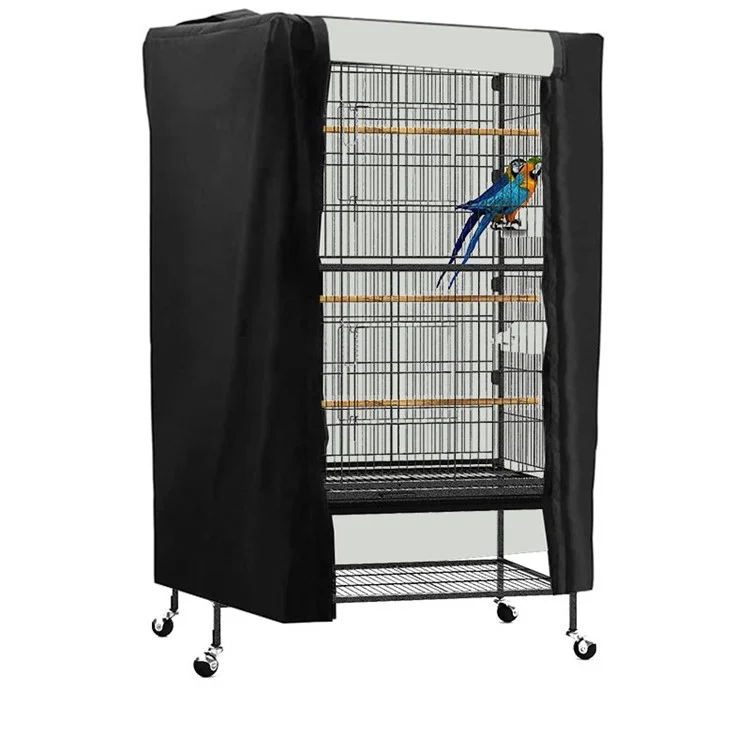 KG0210 Capa Grande Universal de Gaiola para Pássaros 80x54x120CM Preto-Escuro Cobertura de Proteção para Pequenos Animais de Estimação Boa Noite 