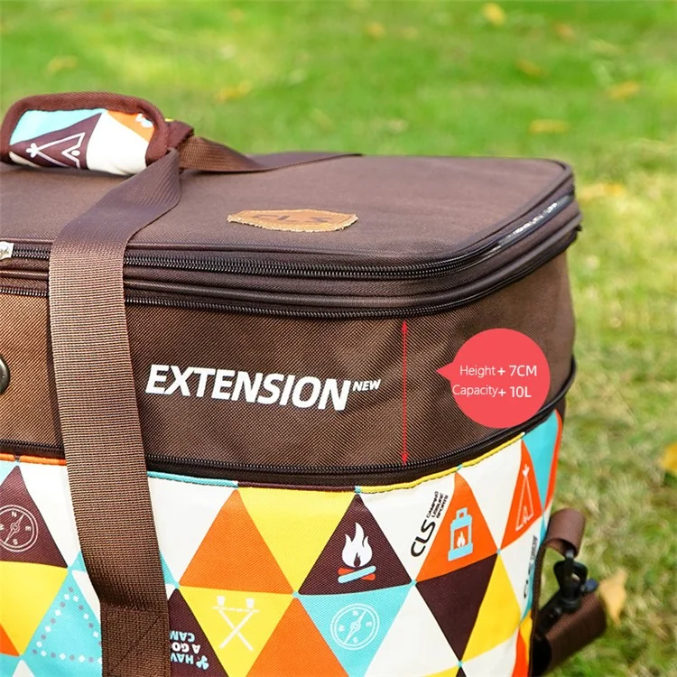 CLS Outdoor Large Capacity Adjustable Height Camping Bag Sundries Storage Handbag Self-driving Travel Picnic Bag