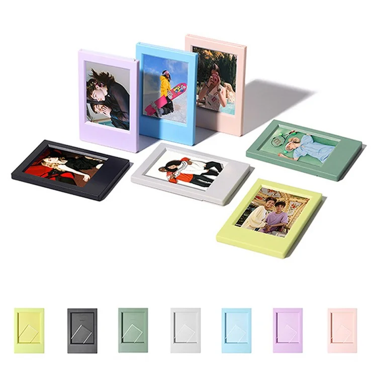 Mini 3-inch Vertical Photo Frame Classic Desktop Photo Frame Home Decor for Instant Camera - Green