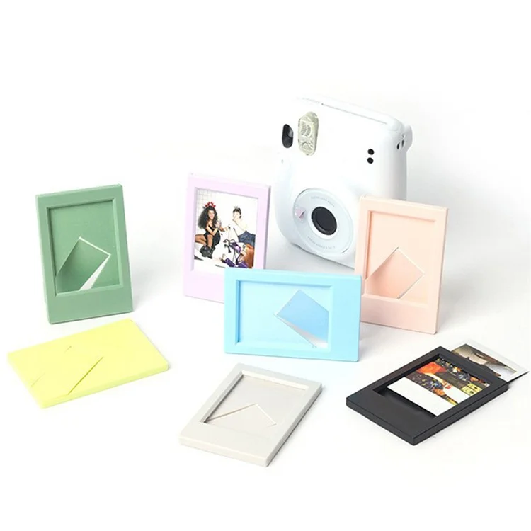 Mini 3-inch Vertical Photo Frame Classic Desktop Photo Frame Home Decor for Instant Camera - Green