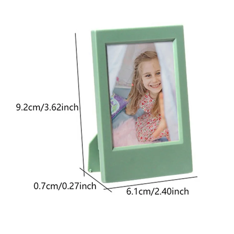 Mini 3-inch Vertical Photo Frame Classic Desktop Photo Frame Home Decor for Instant Camera - Green