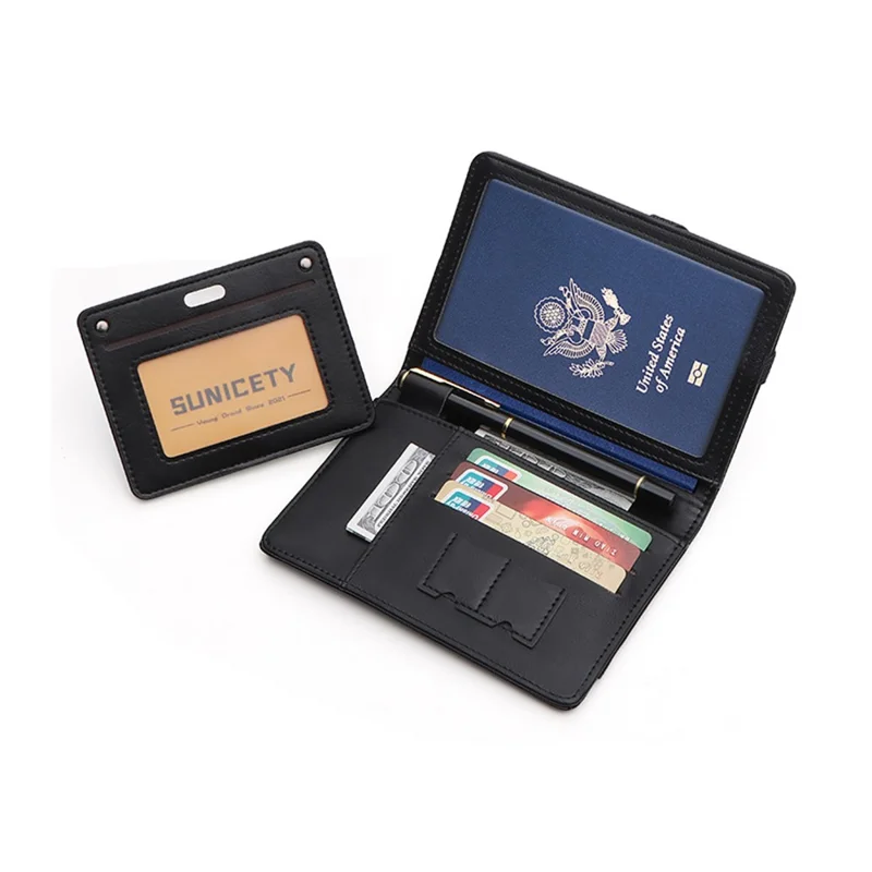 SUNICETY S3121 RFID Blocking Document Bag Waterproof Storage Pouch for Document, Bank Deposit, Passport, Cards - Black