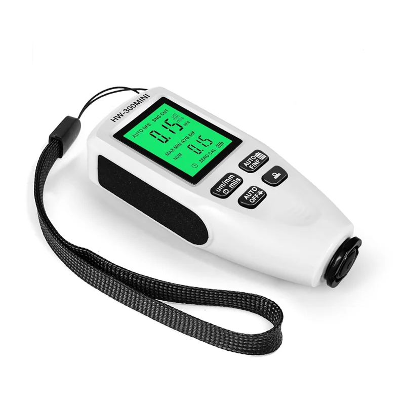 HW300-MINI Coating Thickness Gauge for FE / NFE Coating Thickness Meter Digital Display Measure Device - White