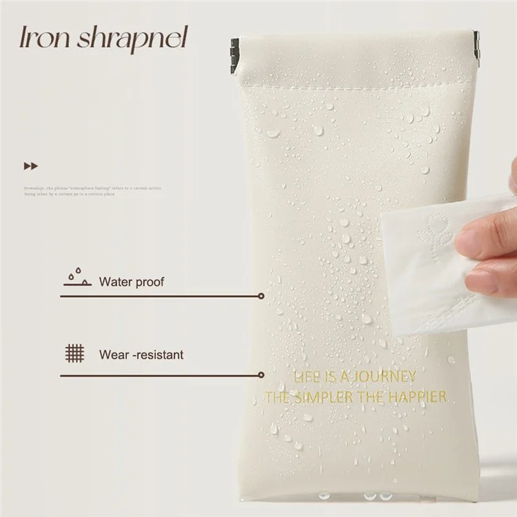 HK8305 Shockproof Sunglass Storage Pouch Portable Eyeglass Case Organizer Soft PU Leather Bag - White