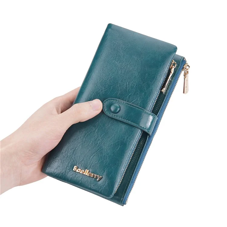 BAELLERRY N1911 Women's Multifunction Wallet PU Leather Card Storage Holder Cell Phone Pouch Long Clutch Bag - Pink