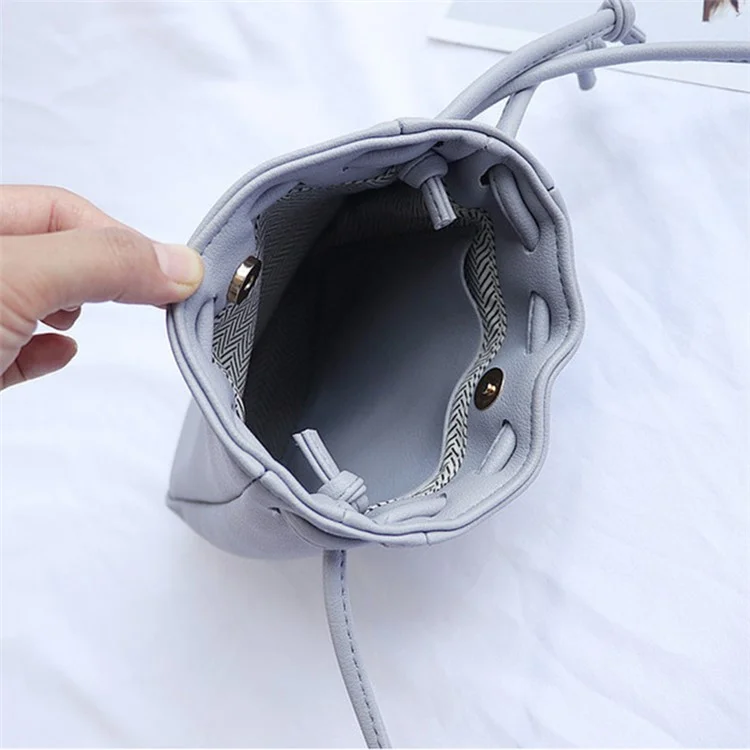 Mini Phone Crossbody Bag Shoulder Bag Smartphone Carry Pouch Daypack con cierre de cordón - Verde