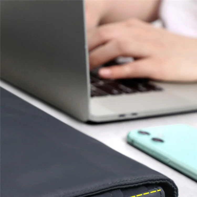 14.1-Inch Laptop Sleeve Waterproof Case Carrying Pouch Notebook Computer Nylon Storage Bag - Black