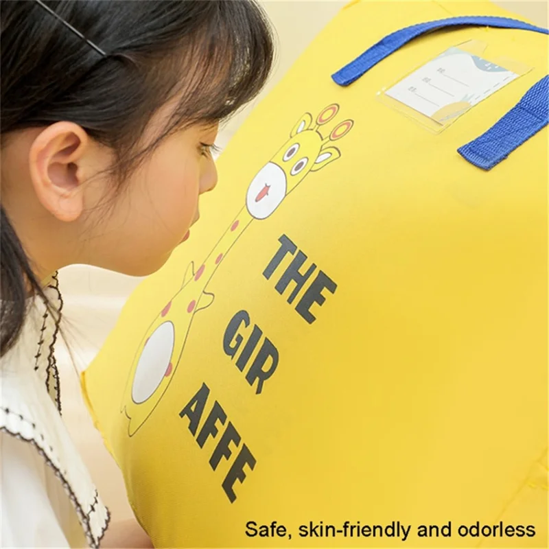 36.5x46.5x18CM Children's Quilt Organizer Cute Cartoon Pattern Zippered Bedding Oxford Cloth Storage Bag - Yellow
