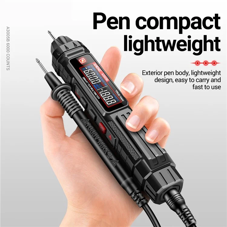 ANENG A3005B Pen Type Digital Multimeter Intelligent Professional Current Meter Phase Sequence Test Tool - Standard Version