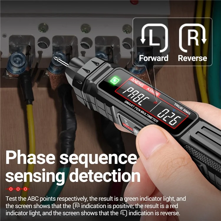 ANENG A3005B Pen Type Digital Multimeter Intelligent Professional Current Meter Phase Sequence Test Tool - Standard Version