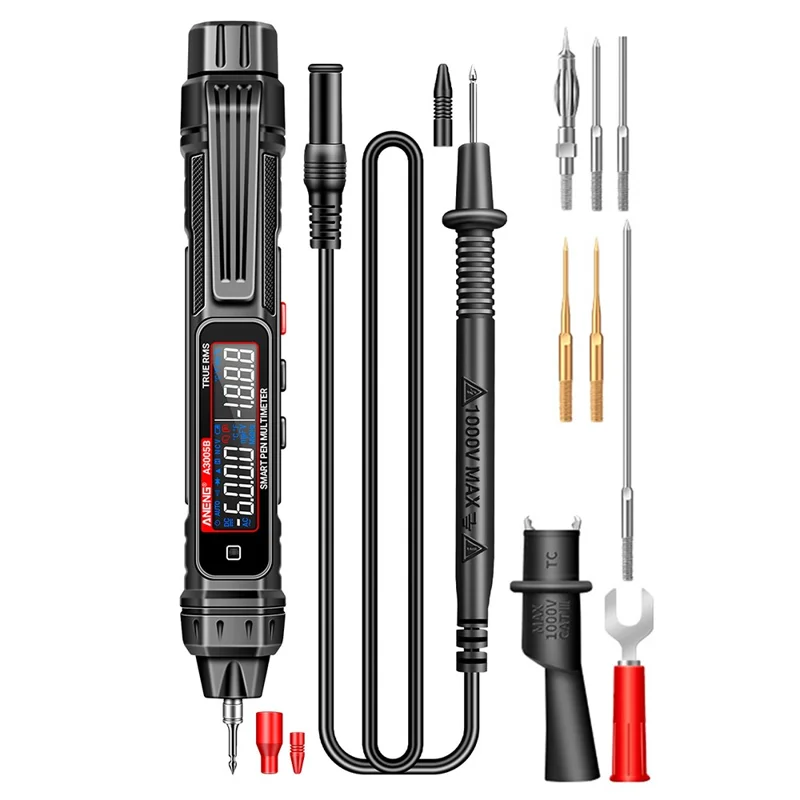 ANENG A3005B Digital Multimeter Penna Tipo Non a Contatto NCV AC / DC Tensione Rilevatore Intelligente Misuratore di Corrente - Versione Aggiornata