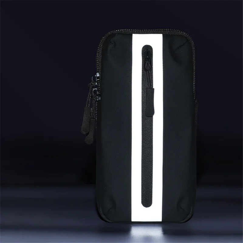 Oxford Fabric + Polyester Armband Phone Pouch Lightweight Cell Phones Bag for Outdoor Cycling - Grey