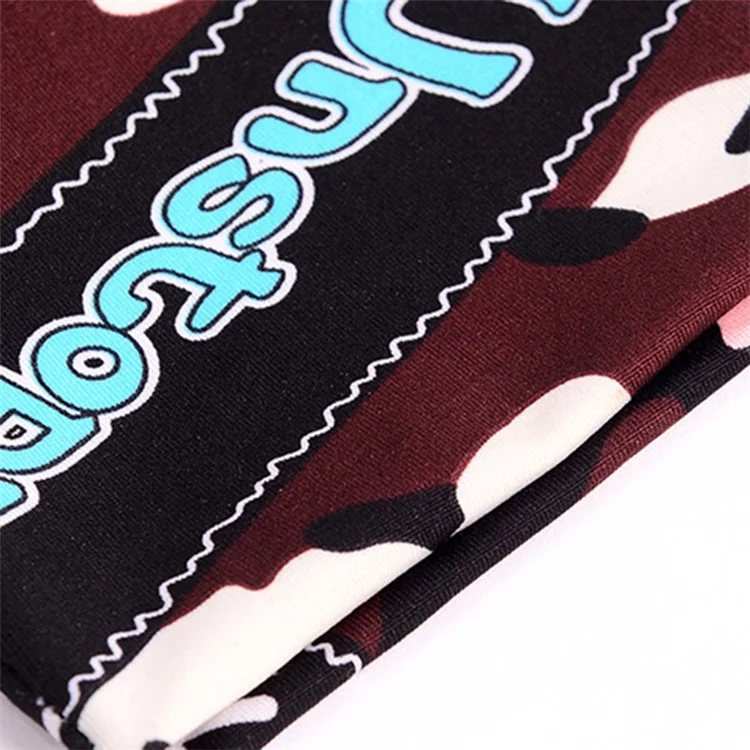 Sports Armband Wristband Sleeve Cell Phone Keys Storage Wrist Wearing Pouch Elastic Wristband Pocket - Coffee Pattern