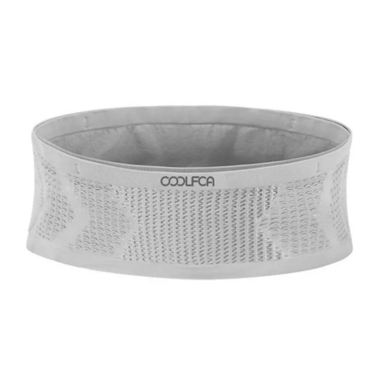 COOLFCA Outdoor Running Sports Waist Bag High Elastic Phone Pouch, Tamanho: 14x65cm, para cintura de 65-105cm - Cinza