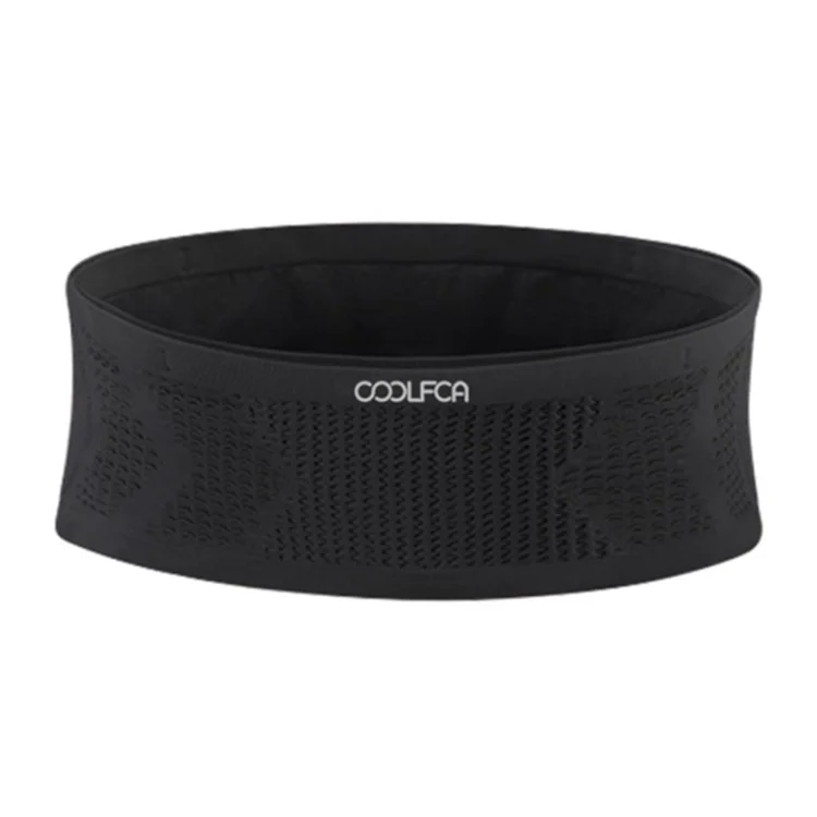 COOLFCA Phone Waist Bag Pouch Elastic Breathable Sports Running Belt, Tamanho: 14x70cm, para cintura de 80-120cm - Preto