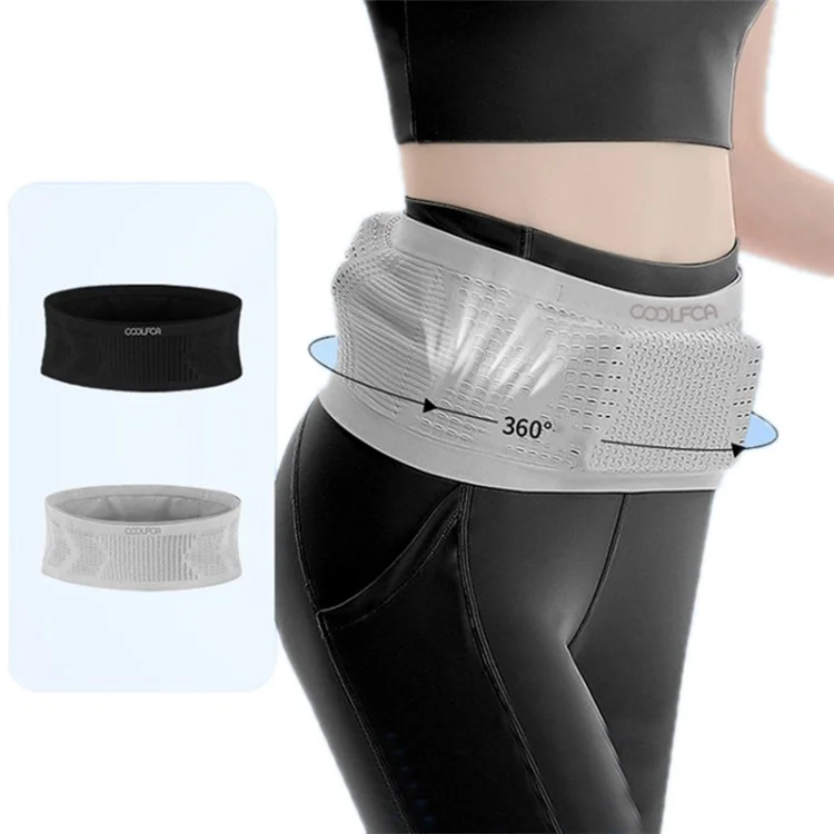 COOLFCA Phone Waist Bag Pouch Elastic Breathable Sports Running Belt, Tamanho: 14x70cm, para cintura de 80-120cm - Preto