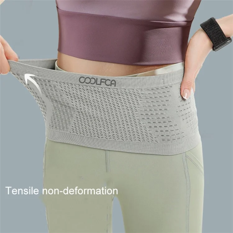 COOLFCA Phone Waist Bag Pouch Elastic Breathable Sports Running Belt, Tamanho: 14x70cm, para cintura de 80-120cm - Preto