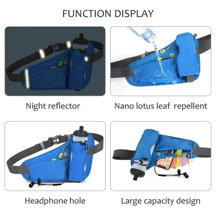 Поход Fanny Pack Water Doterder Outdoor Sport Sport Croning Train Taiste Mag Для Езды на Велосипеде Dog Walking - Синий