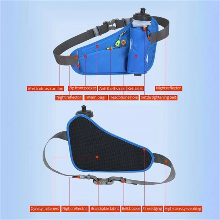 Поход Fanny Pack Water Doterder Outdoor Sport Sport Croning Train Taiste Mag Для Езды на Велосипеде Dog Walking - Синий