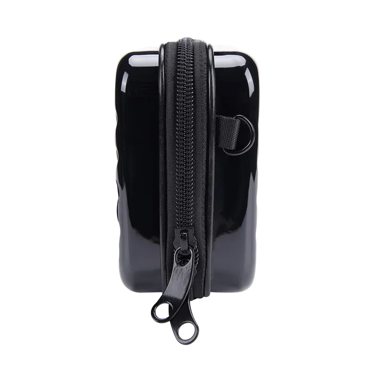 BAELLERY N1203 Mini Travel Hard Shell Makeup Bag ABS+PC Portable Cosmetics Phone Crossbody Bag - Black
