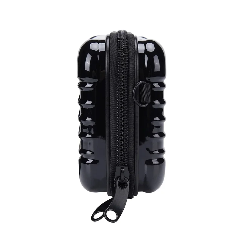 BAELLERY N1202 Stripe Design ABS+PC Hard Shell Crossbody Bag Portable Cosmetics Phone Storage Bag - Black