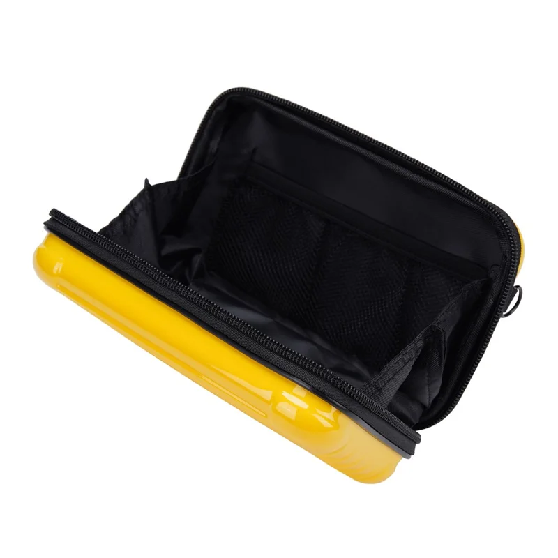 BAELLERY N1202 Stripe Design ABS+PC Hard Shell Crossbody Bag Portable Cosmetics Phone Storage Bag - Yellow