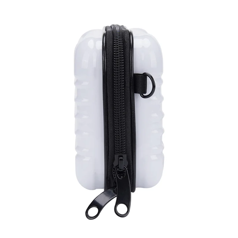 BAELLERY N1202 Stripe Design ABS+PC Hard Shell Crossbody Bag Portable Cosmetics Phone Storage Bag - White