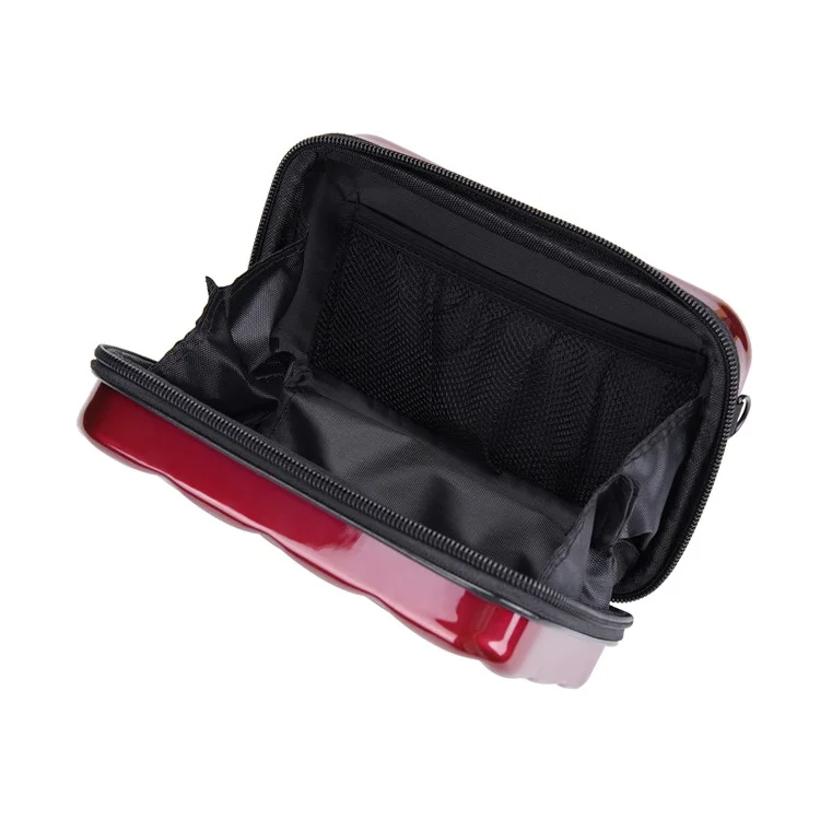 BAELLERRY N1206 ABS+PC Estuche Cosmético de Concha Dura Bolsa de Aseo Organizador Bolso Bandolera Miniatura - Rojo Vino