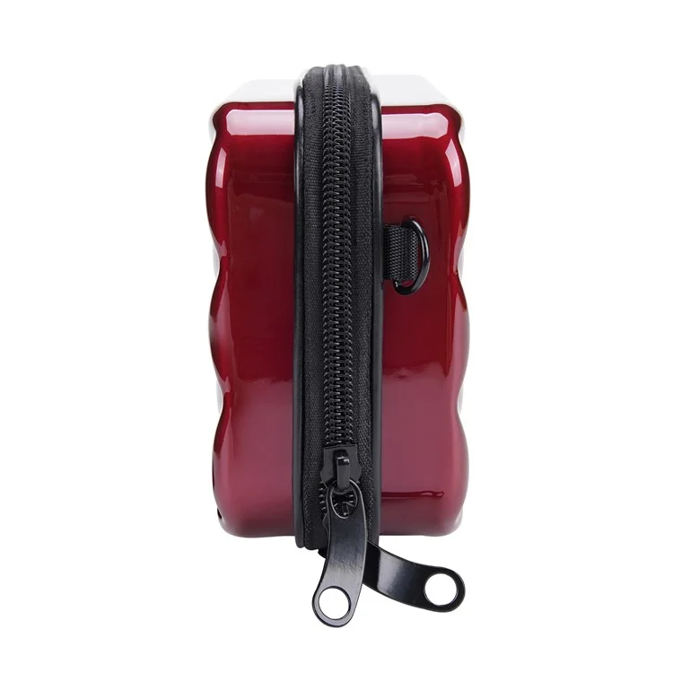 BAELLERRY N1206 ABS+PC Estuche Cosmético de Concha Dura Bolsa de Aseo Organizador Bolso Bandolera Miniatura - Rojo Vino