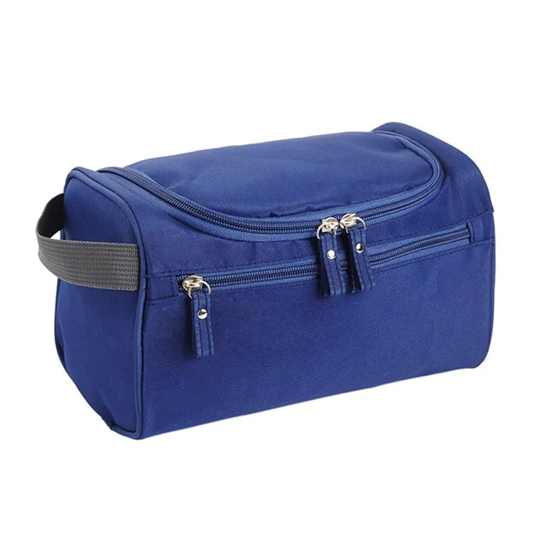 Bolsa de Maquiagem de Tecido Oxford 300D para Mulheres - Azul Escuro