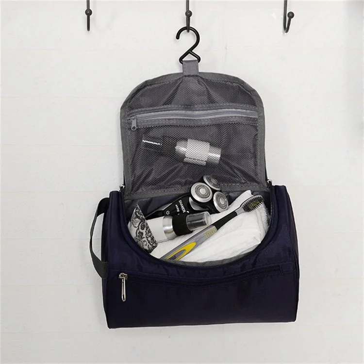 Bolsa de Maquiagem de Tecido Oxford 300D para Mulheres - Azul Escuro