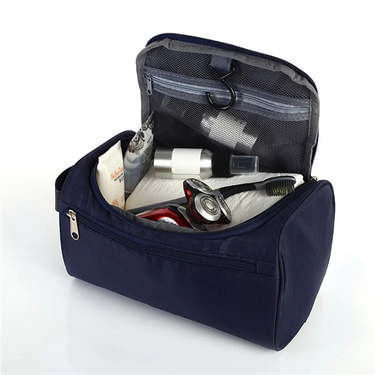 Bolsa de Maquiagem de Tecido Oxford 300D para Mulheres - Azul Escuro