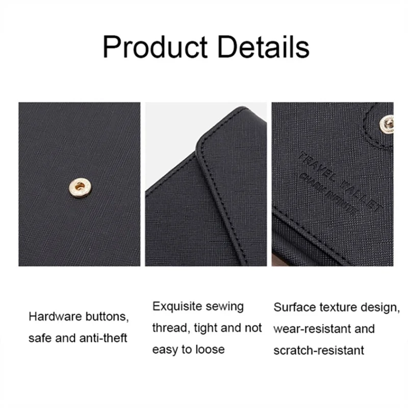 RFID Blocking Card Holder Wallet PU Leather Tri-Fold Travel Passport Bag Document Organizer - Green