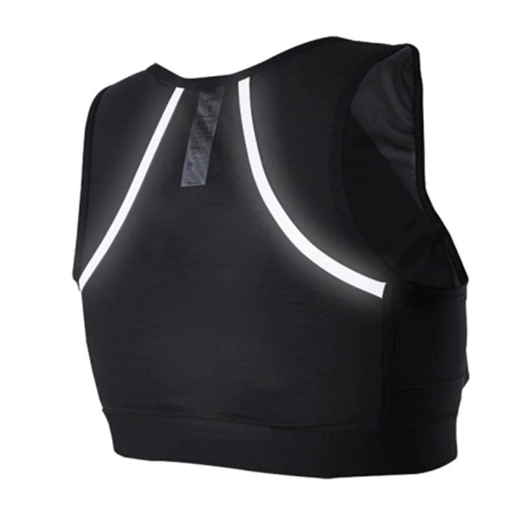 Brusttelefon-Halter Laufweste Reflektierende Nacht-Jogging-Polyesterweste mit Taschen - Größe L