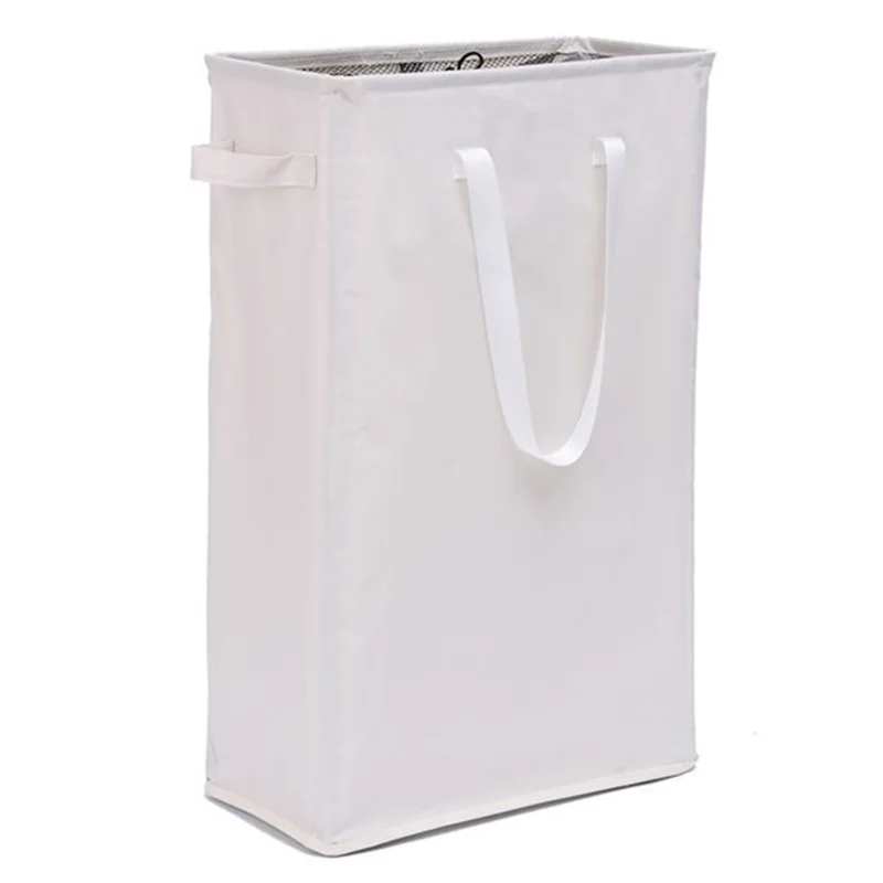 WD3-106B3 Collapsible Laundry Basket Oxford Cloth Foldable Storage Bag Dirty Clothes Laundry Bag - Beige