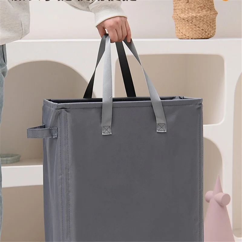 WD3-106B3 Collapsible Laundry Basket Oxford Cloth Foldable Storage Bag Dirty Clothes Laundry Bag - Beige