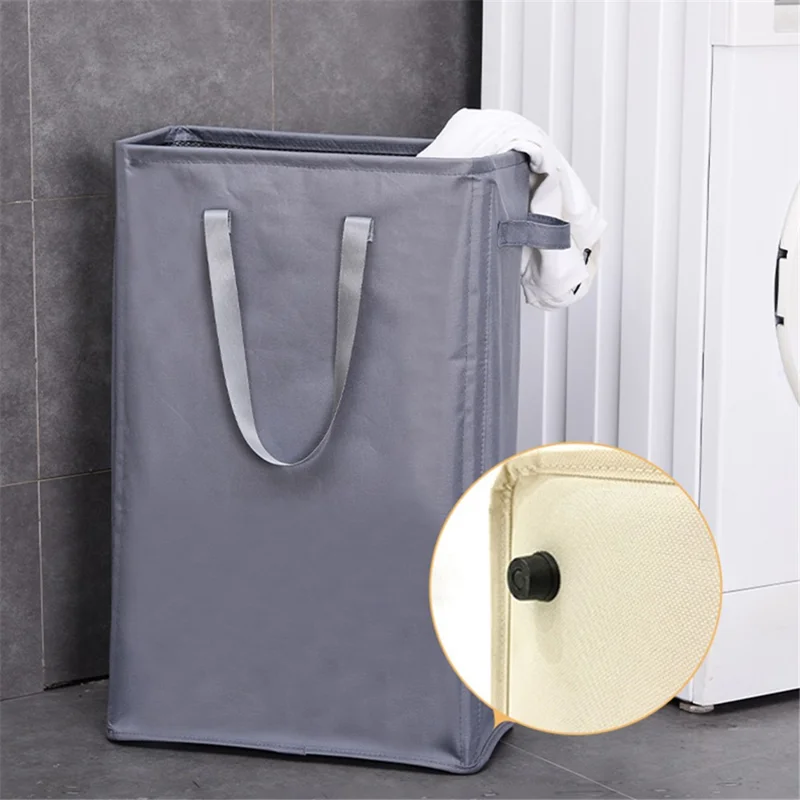 WD3-106B3 Collapsible Laundry Basket Oxford Cloth Foldable Storage Bag Dirty Clothes Laundry Bag - Beige