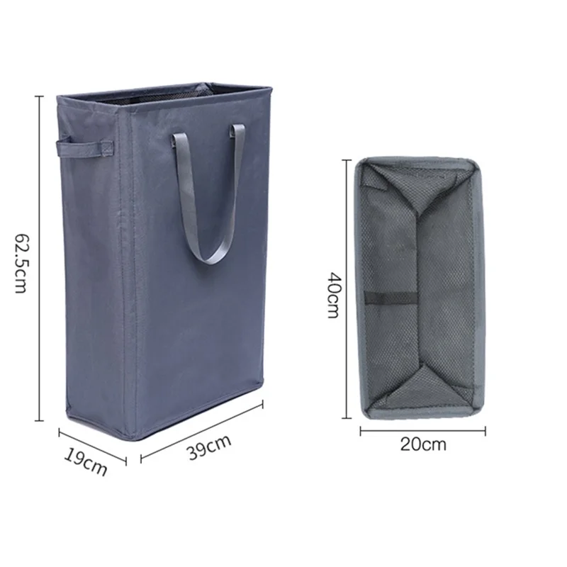 WD3-106B3 Collapsible Laundry Basket Oxford Cloth Foldable Storage Bag Dirty Clothes Laundry Bag - Beige