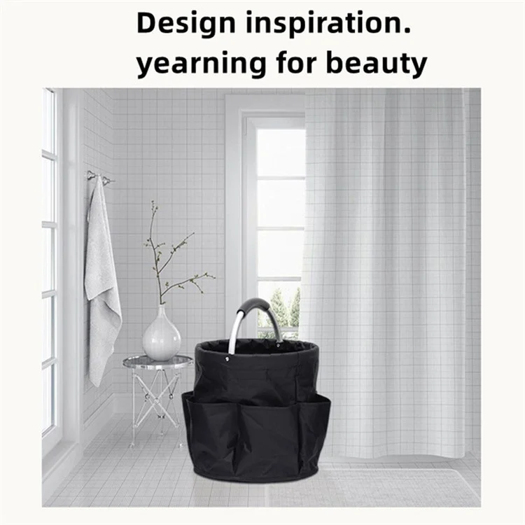 WD3-132 Foldable Storage Basket Oxford Cloth Portable Carrying Basket for Beach Picnic Gardening Tool - Khaki