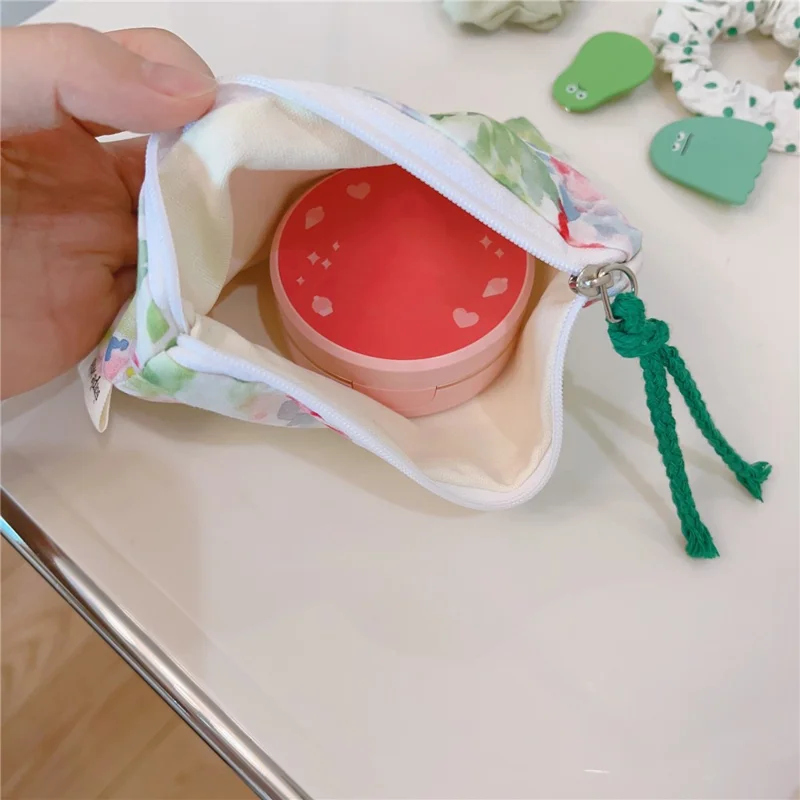 Pattern Cosmetic Organizer Coin Key Storage Bag Cotton Cloth+Canvas Makeup Pouch for Toiletries - Watercolor Painting