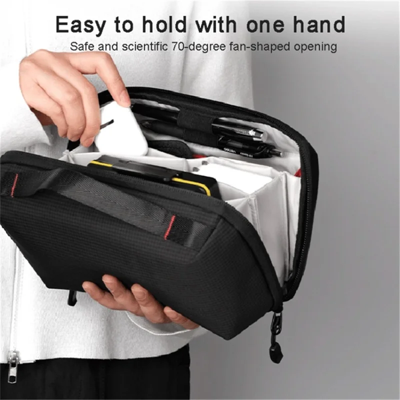 Portable Data Cable Digital Accessories Organizer Pouch Power Bank Handbag Makeup Toiletries Storage Hand Bag